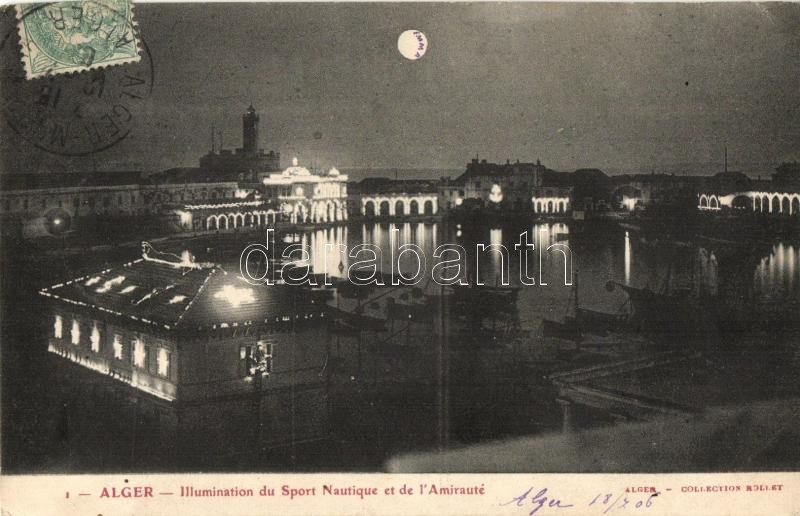 Algiers, Alger; Illumination du Sport Nautique et de l'Amirautéc / Sport Nautique, Admiralty