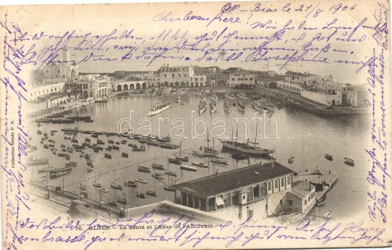 Algiers, Alger; Le Santé et L'Anse de l'Amiraute / port, ships