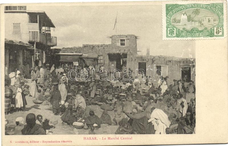 Hakar, Central market place, merchants, folklore; French Somaliland