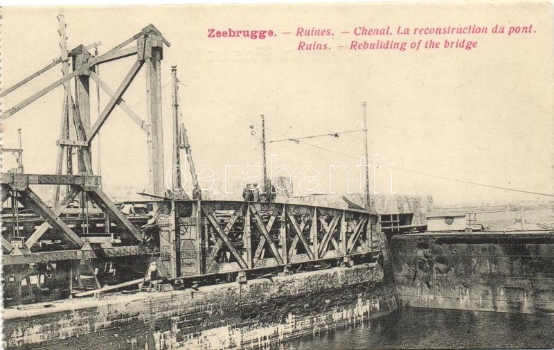 Zeebrugge, ruins, Rebuilding of the bridge