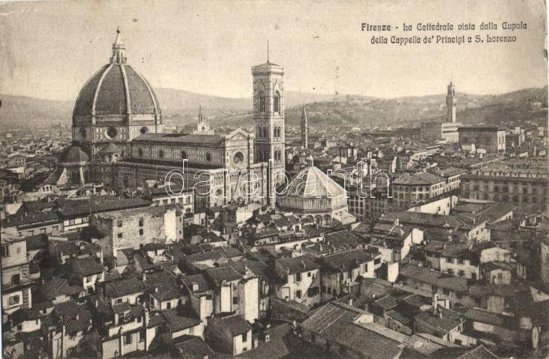 Firenze, Florence; La Cattedrale / view, Firenze, Látkép
