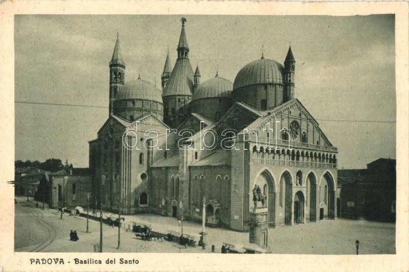 Padova, Basilica del Santo (taken from a postcard leporello), Padova, Basilica del Santo (képeslap leporellóból)