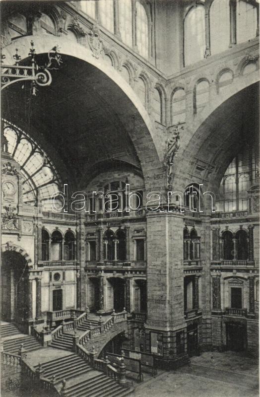 Antwerp, Anvers; Railway station, waiting hall, interior