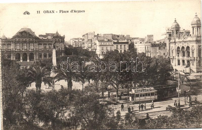 Oran, Place d'Armes / square, tram