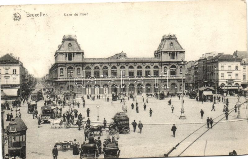 Brussels, Bruxelles; North railway station, automobiles