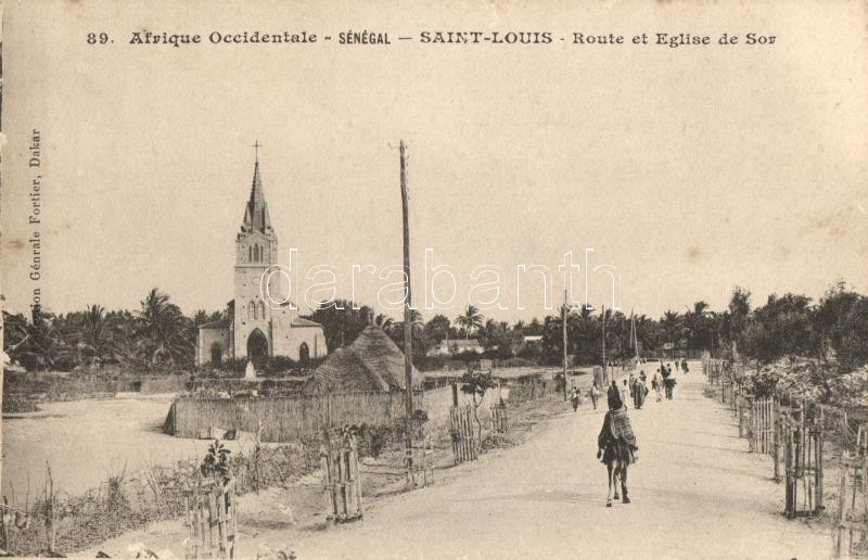 Saint-Louis, Sor, road, church
