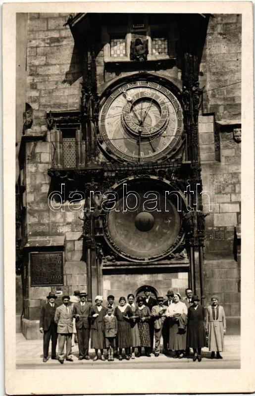 Prague, Praha, Prag; Astronomical Clock, group photo