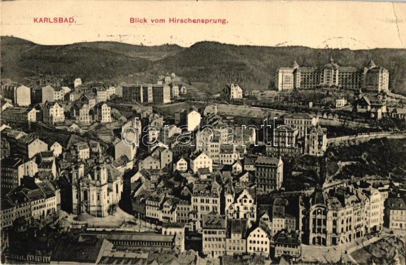 Karlovy Vary, Karlsbad; view from Hirschensprung