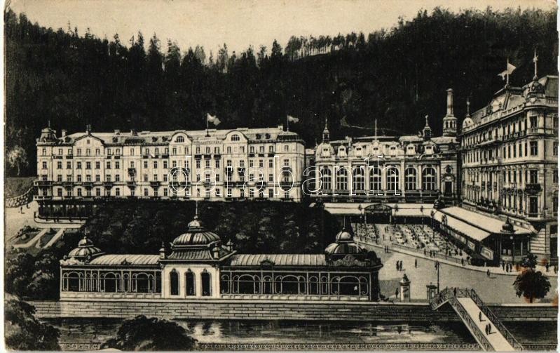 1899 Karlovy Vary, Karlsbad; Park Hotel and Grand Cafe Pupp
