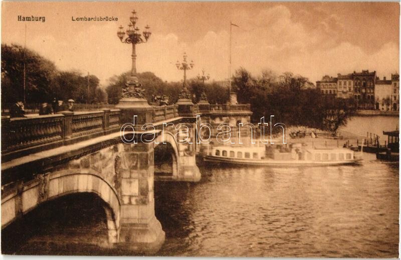 Hamburg, Lombardsbrücke, Hamburg, Lombardsbrücke, híd, Hamburg, Lombardsbrücke, bridge