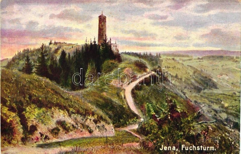 Jena, Fuchsturm tower, Jena, Fuchsturm torony, Jena, Fuchsturm. Verlag von Ernst Gollub