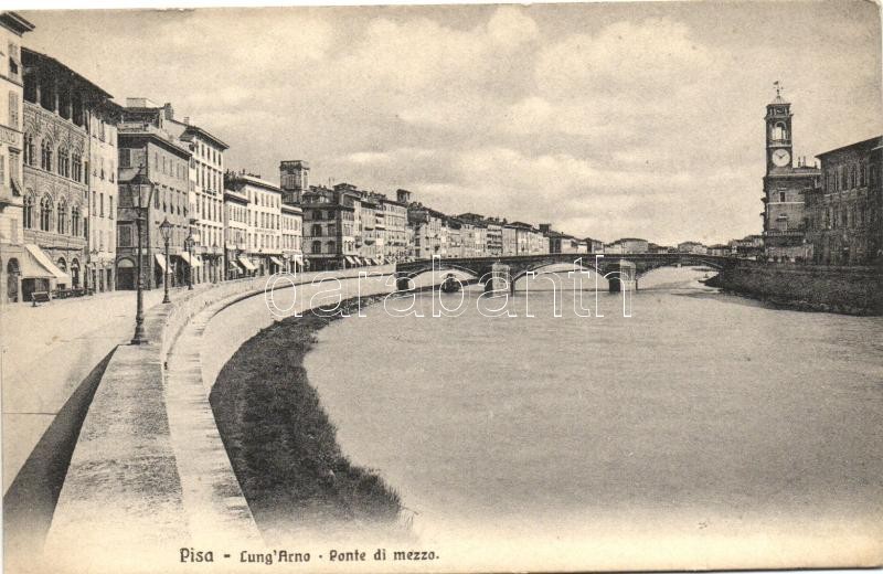 Pisa, Lung'Arno, Ponte di mezzo / Bridge