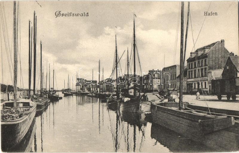 Greifswald, Hafen / port, ships