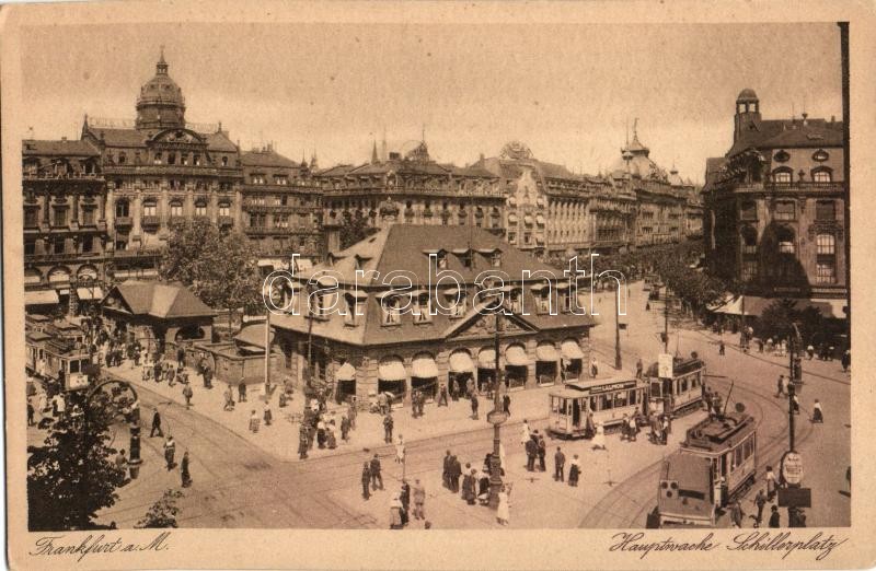 Frankfurt am Main, Hauptwache Schillerplatz / square, trams