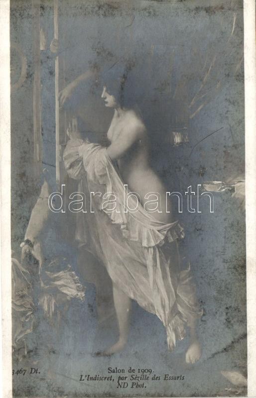 L'Indiscret / Erotic art postcard s: Sézille des Essarts