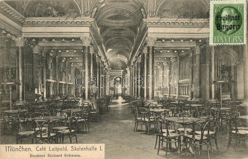 München, Café Luitpold, Säulenhalle interior, München, Café Luitpold, Oszlocsarnok, München, Café Luitpold, Säulenhalle