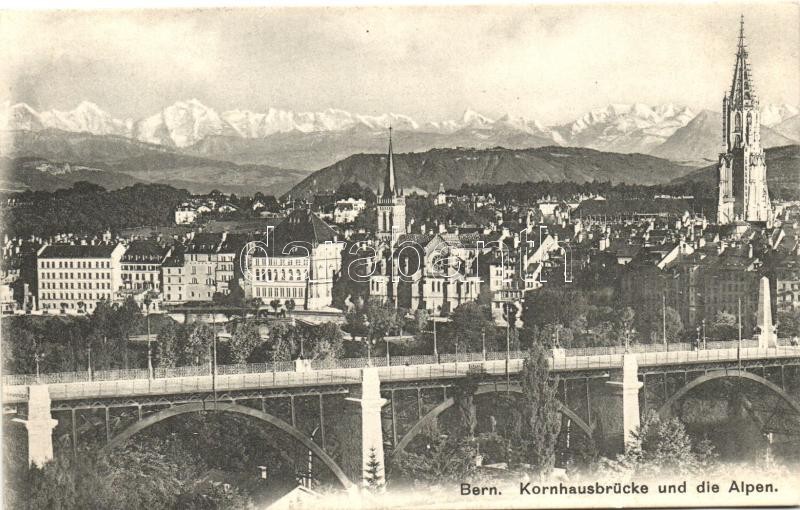 Bern, Kornhausbrücke, Alpen / bridge