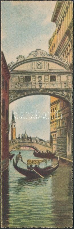 Venice, Venezia; Ponte dei Sospiri, Ponte della Canonica / bridges, minicard (14 cm x 4,5 cm)