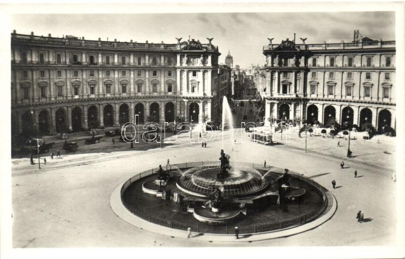 Rome, Roma; Piazza Esedra o Termini / squares, tram