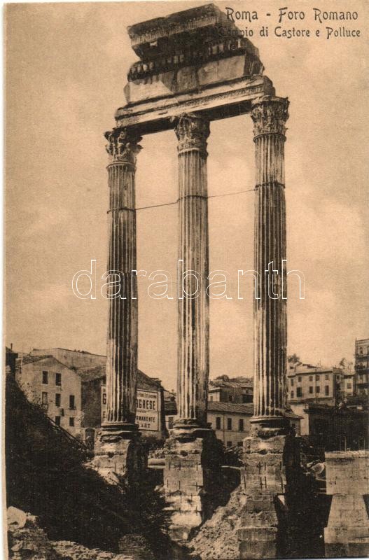 Rome, Roma; Foro Romano, Tempio di Castore e Polluce / temple