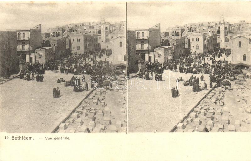 Bethlehem, Bethléem; stereo postcard