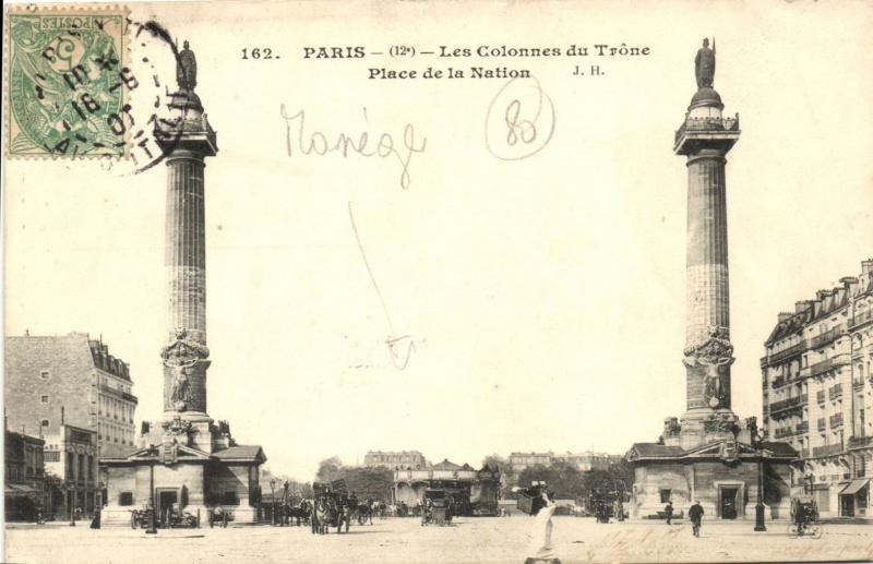 Paris, Colonnes du Trone, Place de la Nation / square