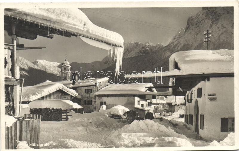 Mittenwald winter, church