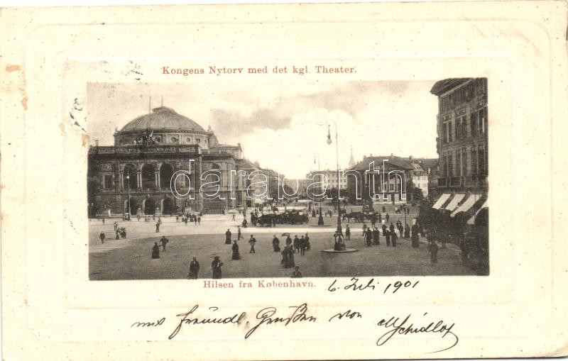 Copenhagen, Kobenhavn; Kongens Nytrov, kgl. Theater / square, theatre