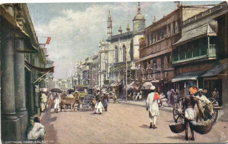 Kolkata, Calcutta; Chitpore road, shops, Raphael Tuck &amp; Sons Oilette 7183.
