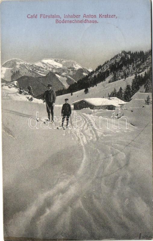 Bodenschneid, Bodenschneid, Cafe Fürstalm, skiing people
