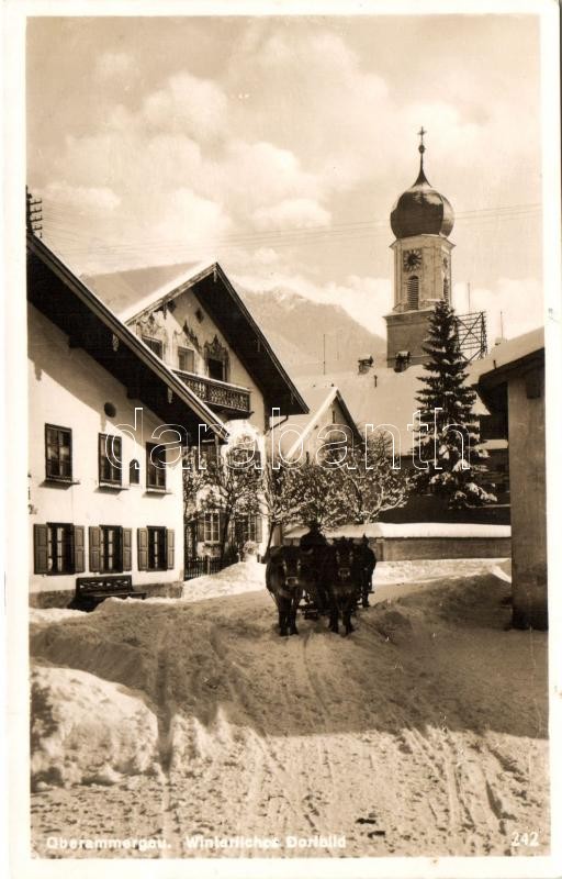 Oberammergau, winter, church