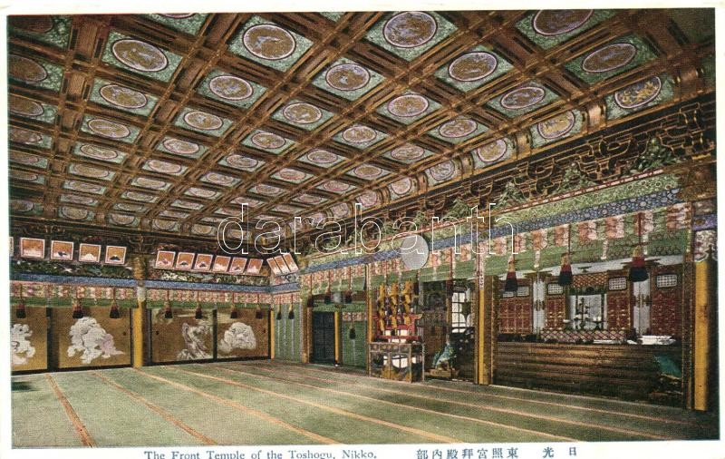 Nikko, The front temple of the Toshogu, interior