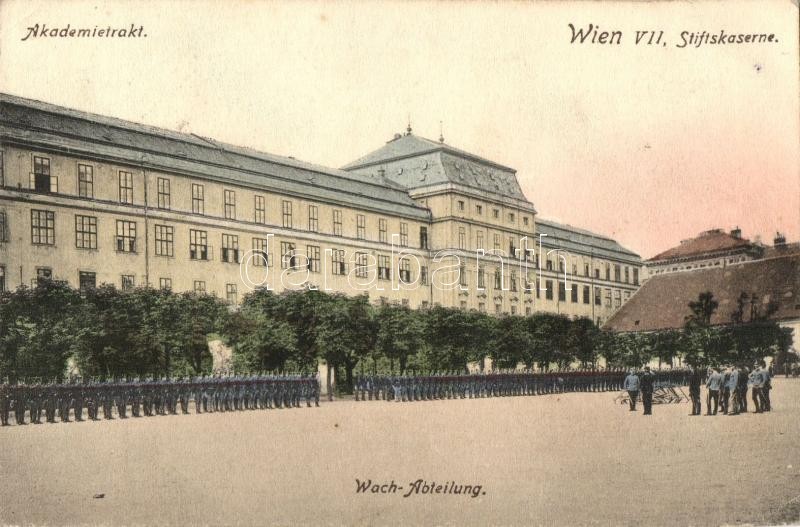 Vienna, Wien VII. Stiftskaserne, Akademietrakt, Wach-Abteilung / barrack, academy, guard department