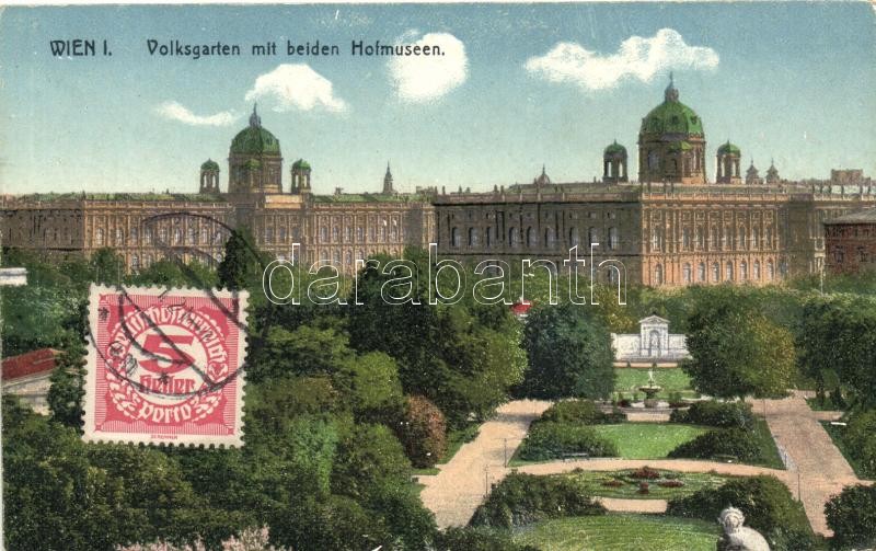 Vienna, Wien I. Volksgarten, beiden Hofmuseen / city park, Court Museums