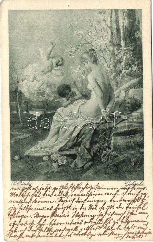 Erotikus művészlap, Kilo 474. s: R. Rössler, Gefesselt / Erotic art posctard, Kilo 474. s: R. Rössler