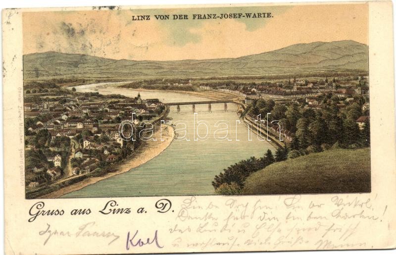 Linz an der Donau; Ottmar Zieher, litho