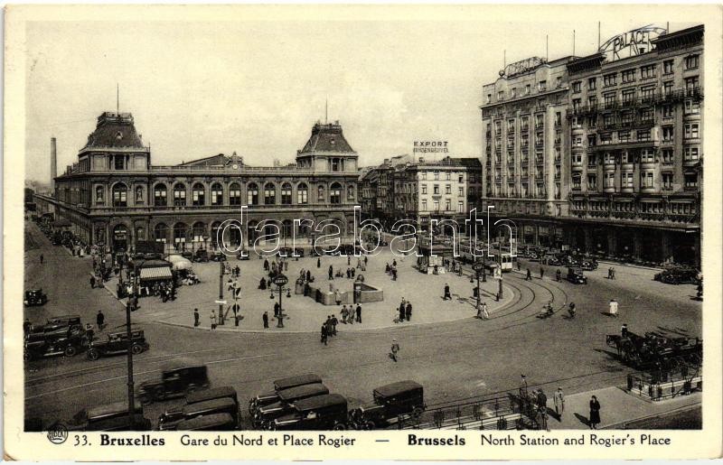 Bruxelles, North Station and Rogier's Place