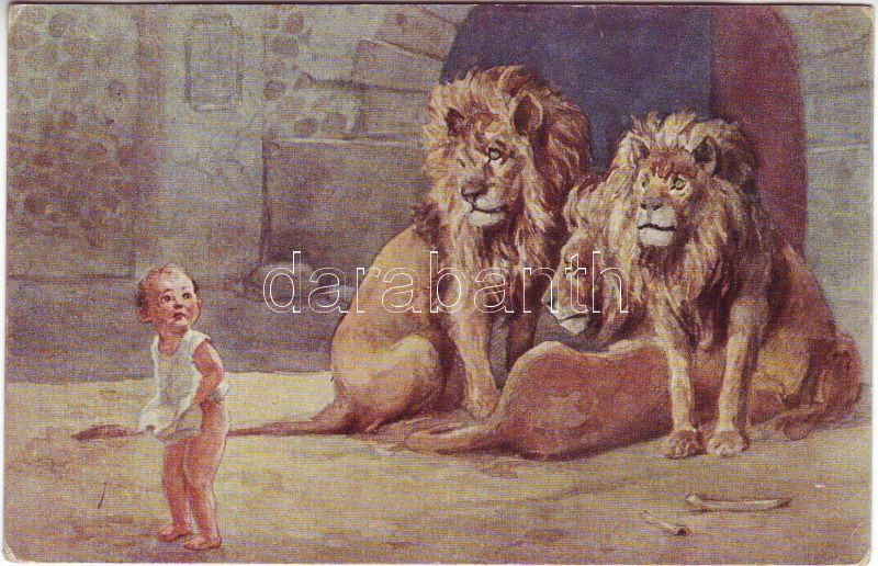 'Dániel az oroszlánok barlangjában' pinx. H. Susemihl, 'Daniel in the lions' den' pinx. H. Susemihl
