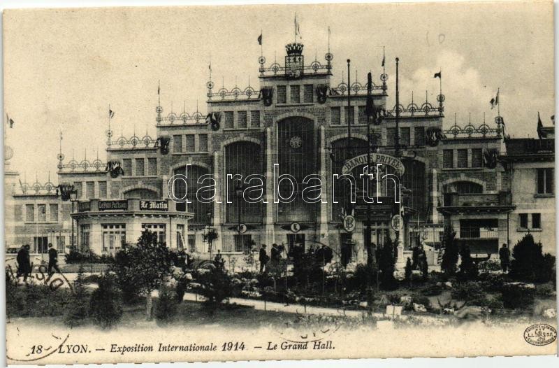 1914 Lyon, Exposition Internationale, Grand Hall, Bank