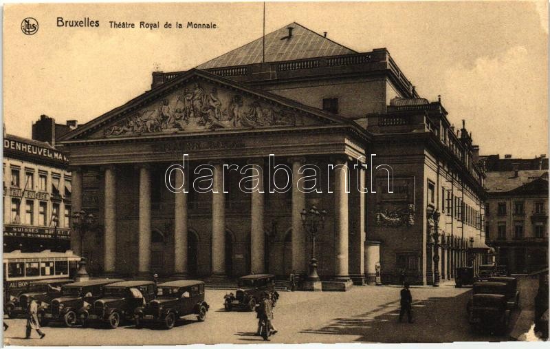 Brussels, Bruxelles; Theatre Royal de la Monnale, automobiles