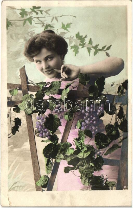 Hölgy szőlővel, Lady with grapes