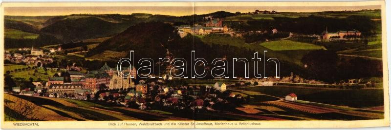 Wiedbachtal, Hausen, Waldbreitbach, Cloister St. JOsefshaus, Marienhaus and Antoniushaus, panoramacard