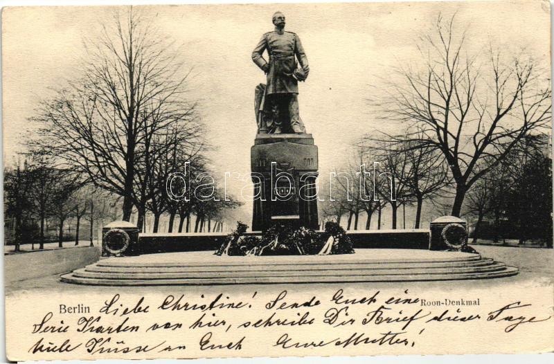 Berlin, Roon-Denkmal / statue