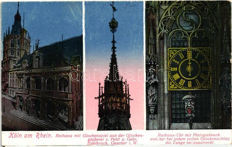 Köln am Rhein, Rathaus, Glockenspiel / town hall, clock