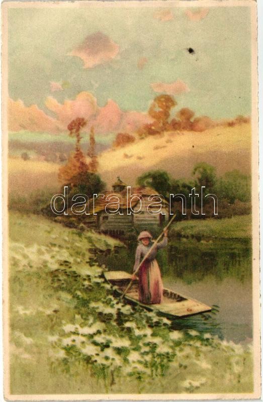 Landscape art postcard, E.D. 870.