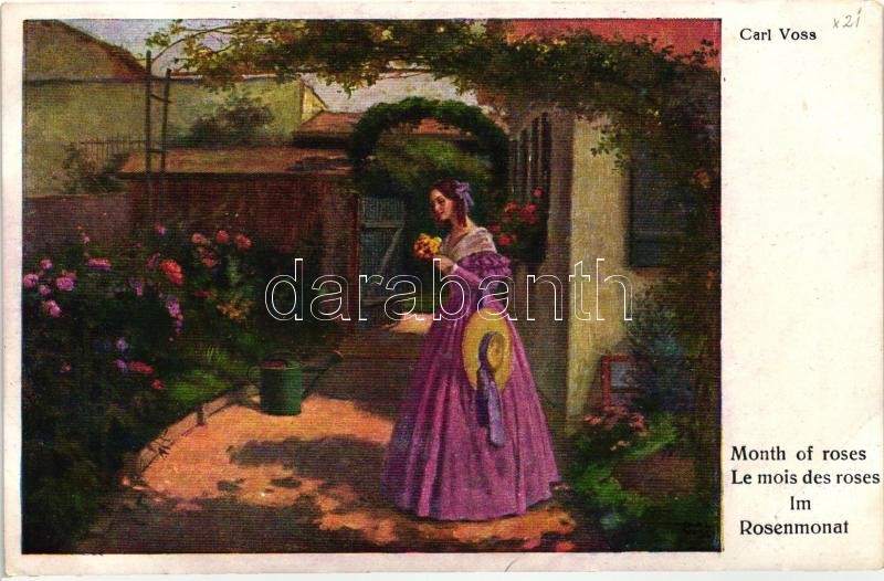 Month of Roses; Wenau-Rubens-Künstlerkarte No. 5036.  s: Carl Voss