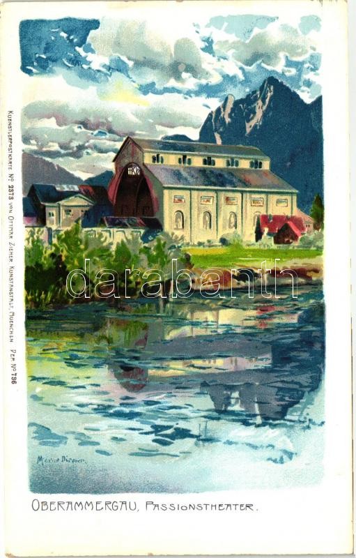 Oberammergau, Passionstheater; Kuenstlerpostkarte No. 2378.  von Ottmar Zieher litho s: M. Zeno Diemer