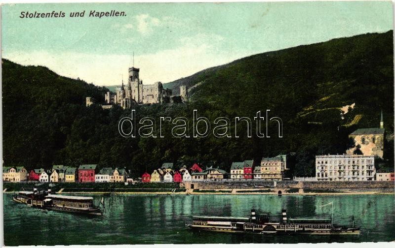 Koblenz, Stolzenfels, Kapellen / castle, chapel, steamships
