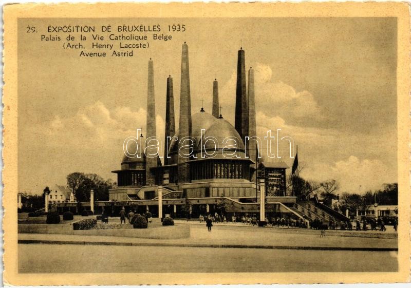 1935 Brussels, Bruxelles; Exposition, Catholic Belgian palace, Avenue Astrid