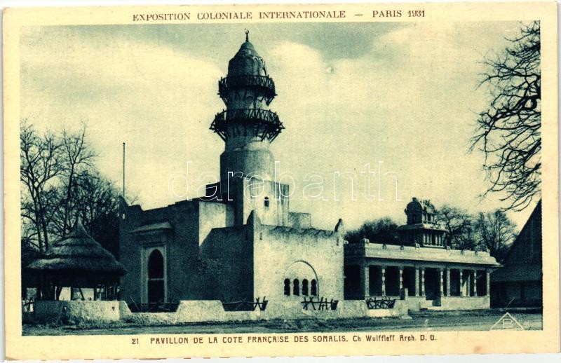 1931 Paris, Exposition Coloniale Internationale; pavilion of Somali